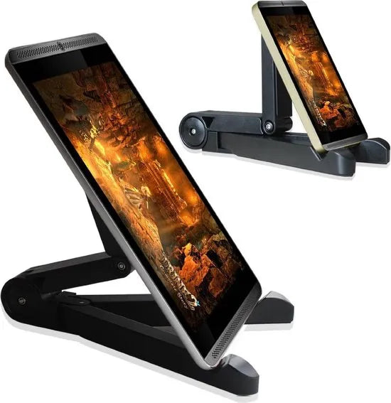 Tablethouder bureau – Multi-angle standaard – Universeel 5-12 inch – Voor tablet e-reader smartphone – Zwart-Ilumina Benelux