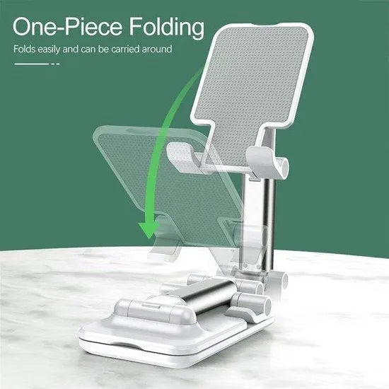 Tablethouder bureau – Opvouwbare Verstelbare Tabletstandaard – Antislip Desktop Stand – Voor iPad/iPhone – Zilver-Ilumina Benelux
