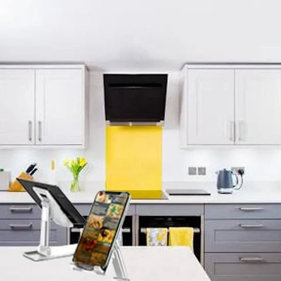 Tablethouder bureau – Verstelbaar & Opvouwbaar – Universeel tot 11 inch – Telefoon & Tablet Standaard – Zwart-Ilumina Benelux