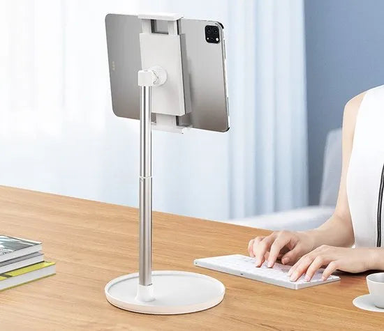 Tablethouder bureau – Verstelbare standaard – 360° draaibaar – Universeel voor telefoon en tablet – Zwart-Ilumina Benelux