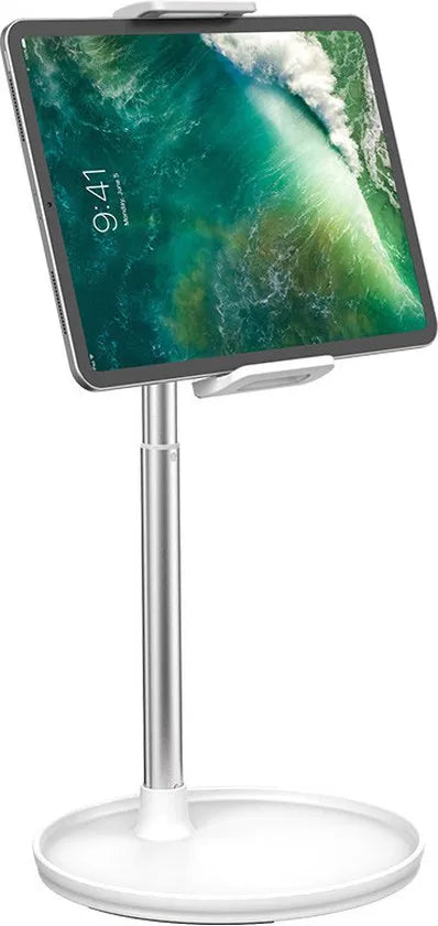 Tablethouder bureau – Verstelbare standaard – 360° draaibaar – Universeel voor telefoon en tablet – Zwart-Ilumina Benelux