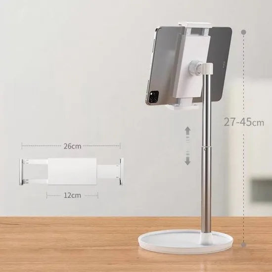Tablethouder bureau – Verstelbare standaard – 360° draaibaar – Universeel voor telefoon en tablet – Zwart-Ilumina Benelux