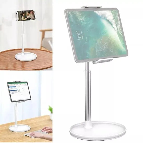 Tablethouder bureau – Verstelbare standaard – 360° draaibaar – Universeel voor telefoon en tablet – Zwart-Ilumina Benelux