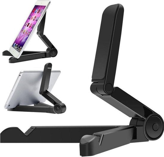 Tablethouder bureau – Verstelbare tablet standaard – Desktop statief – Geschikt voor iPad iPhone Samsung Galaxy Tab – Zwart-Bureauhouders-Ilumina Benelux