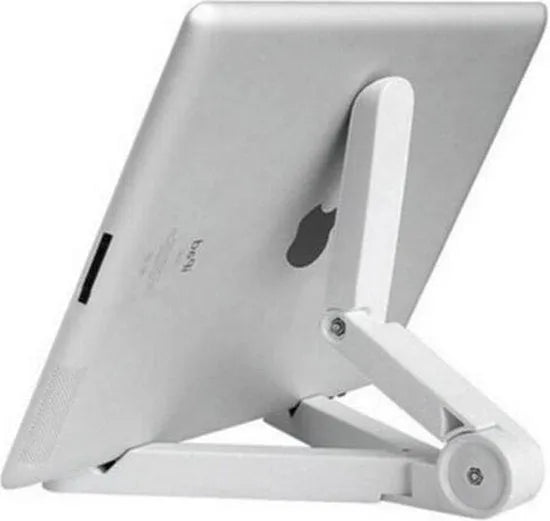 Tablethouder bureau – Verstelbare tablet & telefoonstandaard tot 13 inch – Ideaal voor thuiswerken – Keuken/Slaapkamer – Wit-Tablethouder-Ilumina Benelux