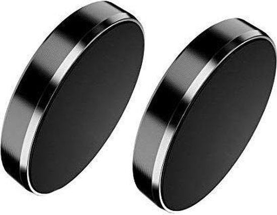 Telefoon magneetset – 2-pack zelfklevende magneten + metalen plaatjes – Voor telefoon/tablet – Sterke kleefstrip – Zwart-Ilumina Benelux