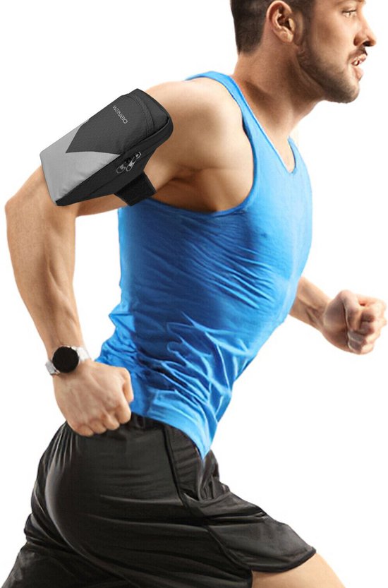 Telefoonhouder armband – Sport hardloop armband 6,7 inch – Waterdicht – Reflecterend – Zwart-Ilumina Benelux