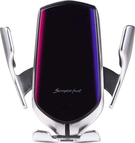 Telefoonhouder auto – 10W Qi draadloos opladen – Smart Sensor automatische klem – USB-C Type-C – Universeel – Zwart-Telefoonhouders-Ilumina Benelux
