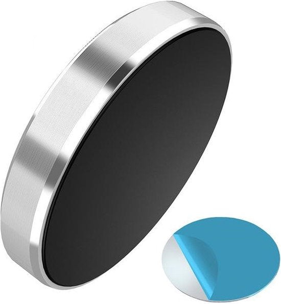 Telefoonhouder auto – 2x Magnetisch – Sterke Magneet + Metalen Plakplaatjes – Compact Universeel – Zwart-Ilumina Benelux
