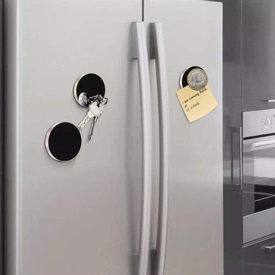 Telefoonhouder auto – 2x Magnetisch – Sterke Magneet + Metalen Plakplaatjes – Compact Universeel – Zwart-Ilumina Benelux
