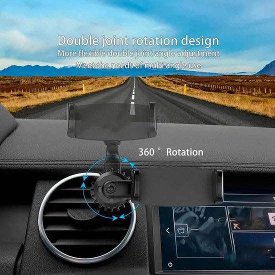 Telefoonhouder auto – 360° draaibaar – Universeel – Ventilatierooster Airco Houder – Zwart-Telefoonhouders-Ilumina Benelux