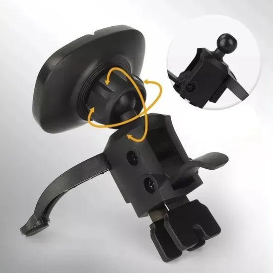 Telefoonhouder auto – 360° draaibaar – Ventilatierooster clip – Sterke magneet – Inclusief plakplaatjes – Zwart-Telefoonhouders-Ilumina Benelux
