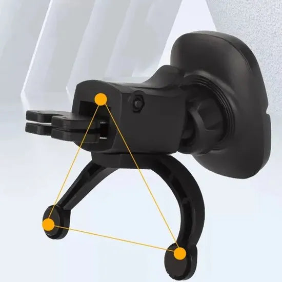 Telefoonhouder auto – 360° draaibaar – Ventilatierooster clip – Sterke magneet – Inclusief plakplaatjes – Zwart-Telefoonhouders-Ilumina Benelux