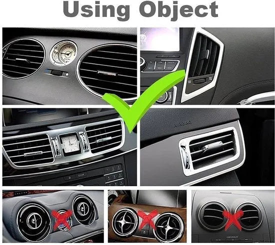 Telefoonhouder auto – Air Vent ventilatierooster – 360° draaibaar – Universeel voor smartphone – Zwart-Telefoonhouders-Ilumina Benelux
