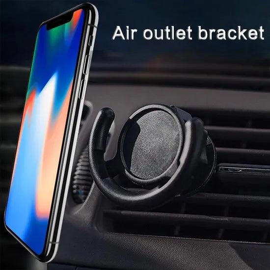 Telefoonhouder auto – Air Vent ventilatierooster – 360° draaibaar – Universeel voor smartphone – Zwart-Telefoonhouders-Ilumina Benelux