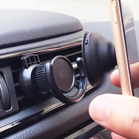 Telefoonhouder auto – Air Vent ventilatierooster – 360° draaibaar – Universeel voor smartphone – Zwart-Telefoonhouders-Ilumina Benelux