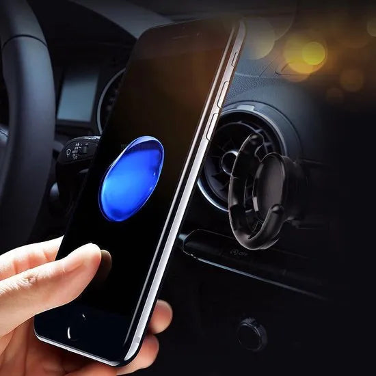 Telefoonhouder auto – Air Vent ventilatierooster – 360° draaibaar – Universeel voor smartphone – Zwart-Telefoonhouders-Ilumina Benelux