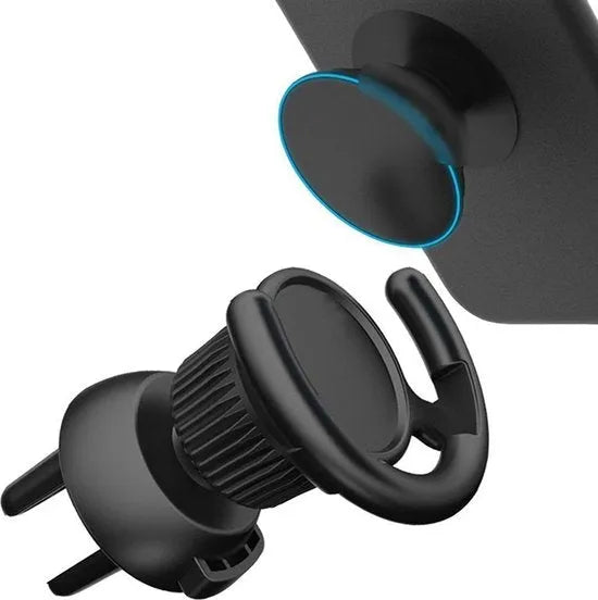 Telefoonhouder auto – Air Vent ventilatierooster – 360° draaibaar – Universeel voor smartphone – Zwart-Telefoonhouders-Ilumina Benelux