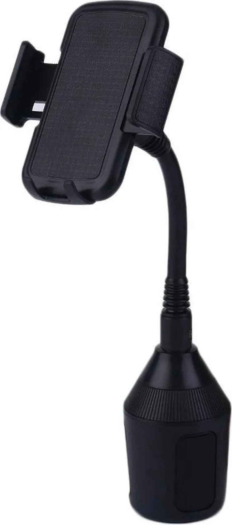 Telefoonhouder auto – Bekerhouder bevestiging – Flexibele arm – Verstelbare standen – Zwart-Ilumina Benelux