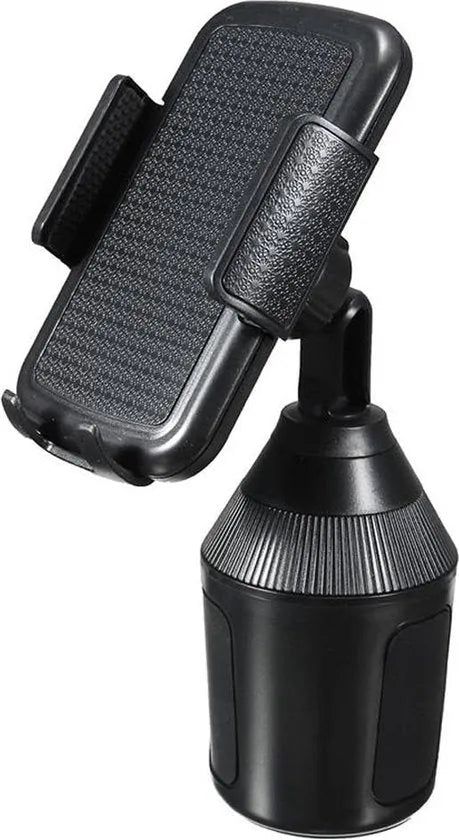 Telefoonhouder auto – Bekerhouder Cup Holder – One-Touch Klem – Universeel Verstelbaar – Zwart-Ilumina Benelux
