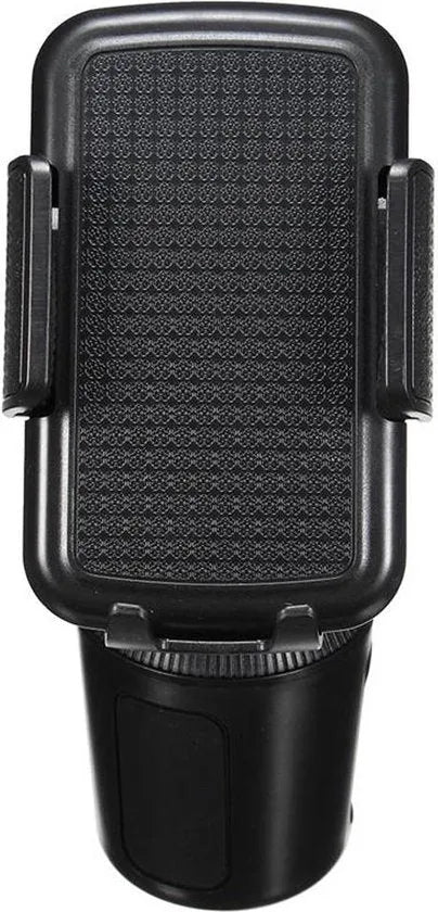 Telefoonhouder auto – Bekerhouder Cup Holder – One-Touch Klem – Universeel Verstelbaar – Zwart-Ilumina Benelux