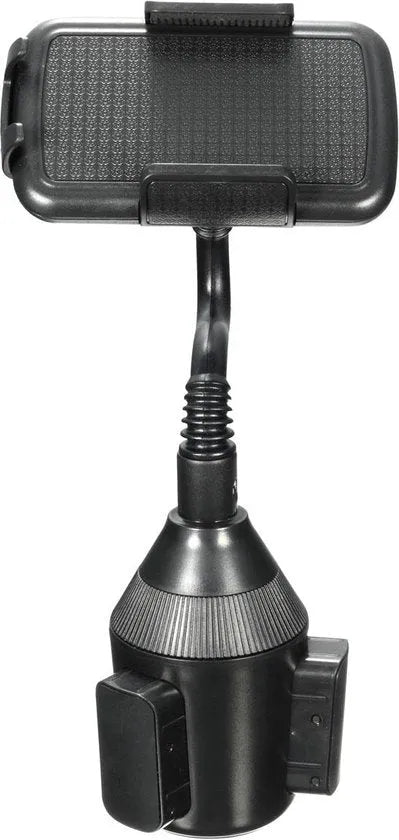 Telefoonhouder auto – Bekerhouder Mount – Universeel voor Smartphones – Verstelbare Klem – Zwart-Ilumina Benelux
