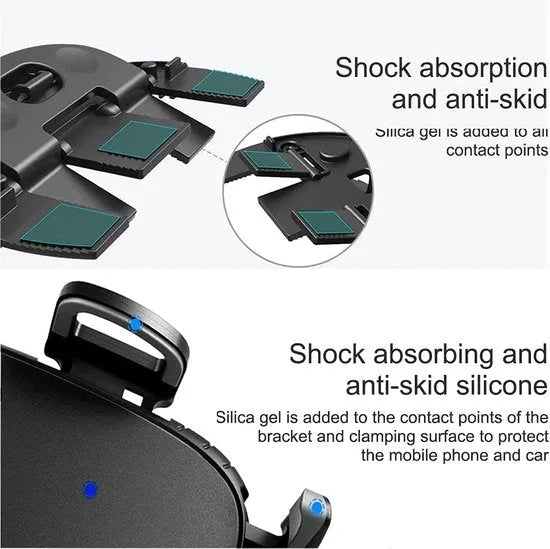 Telefoonhouder auto – CD-sleuf houder met klem – 360° draaibaar – Verstelbaar LB-524 – Zwart-Ilumina Benelux