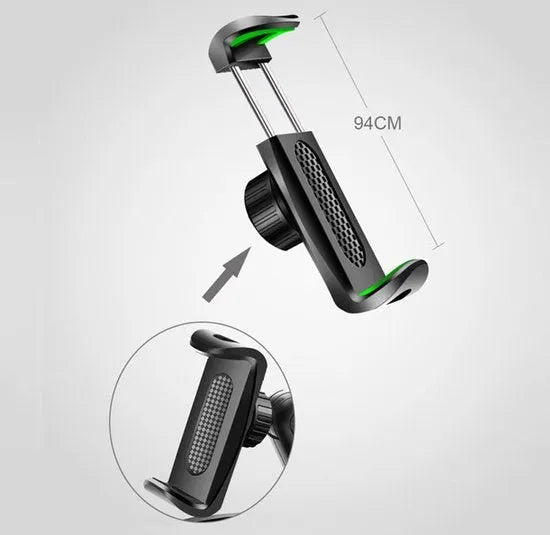 Telefoonhouder auto – Clip voor dashboard/spiegel/zonneklep – Verstelbaar – 360° draaibaar – Universeel – Zwart-Ilumina Benelux