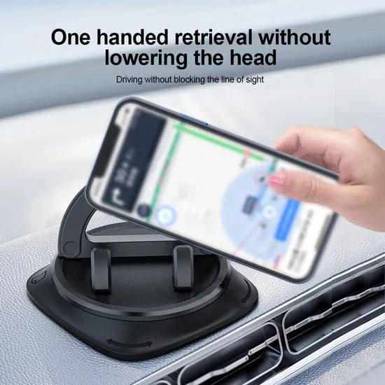 Telefoonhouder auto – Dashboard anti-slip sticky pad – Plakfunctie – Smartphone & muntenhouder – Zwart-Ilumina Benelux