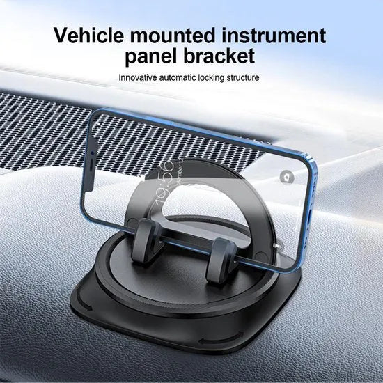 Telefoonhouder auto – Dashboard anti-slip sticky pad – Plakfunctie – Smartphone & muntenhouder – Zwart-Ilumina Benelux