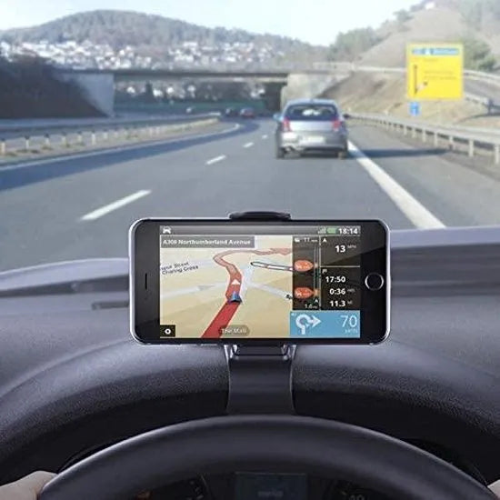 Telefoonhouder auto – Dashboard Clip Mount – 360° draaibaar – Verstelbare telefoon stand – Zwart-Ilumina Benelux