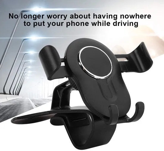 Telefoonhouder auto – Dashboard houder achter stuur – Universeel smartphonehouder – Anti-slip grip – Zwart-Ilumina Benelux