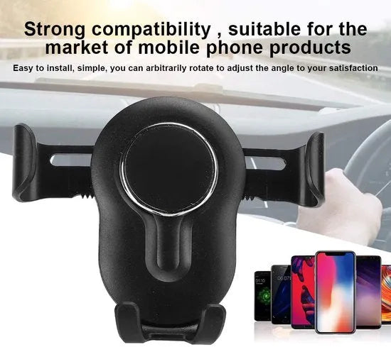 Telefoonhouder auto – Dashboard houder achter stuur – Universeel smartphonehouder – Anti-slip grip – Zwart-Ilumina Benelux