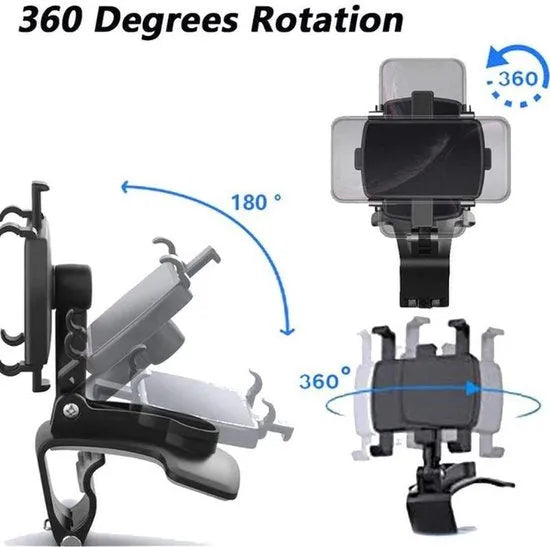 Telefoonhouder auto – Dashboard Mount – 360° Draaibaar – Universeel 4-7 Inch – Zwart-Ilumina Benelux