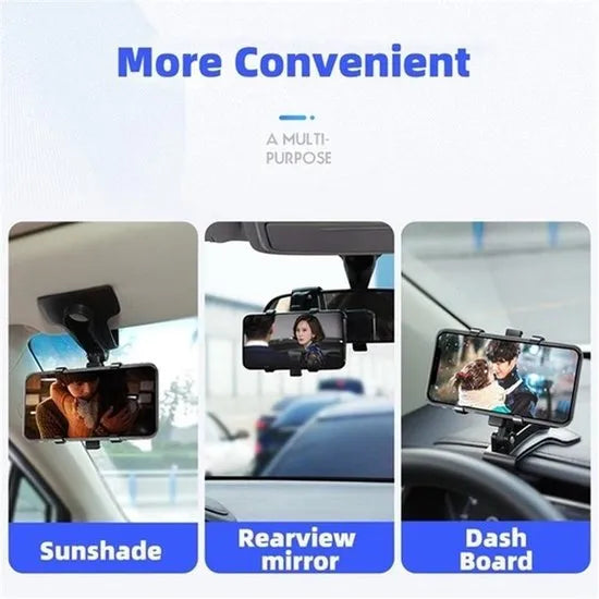 Telefoonhouder auto – Dashboard Mount – 360° Draaibaar – Universeel 4-7 Inch – Zwart-Ilumina Benelux