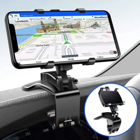 Telefoonhouder auto – Dashboard Mount – 360° Draaibaar – Universeel 4-7 Inch – Zwart-Ilumina Benelux
