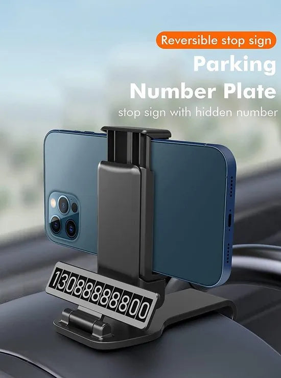 Telefoonhouder auto – Dashboard & Zonneklep Mount – 360° Draaibaar – Universeel 4.7-7.2 inch – Zwart-Ilumina Benelux