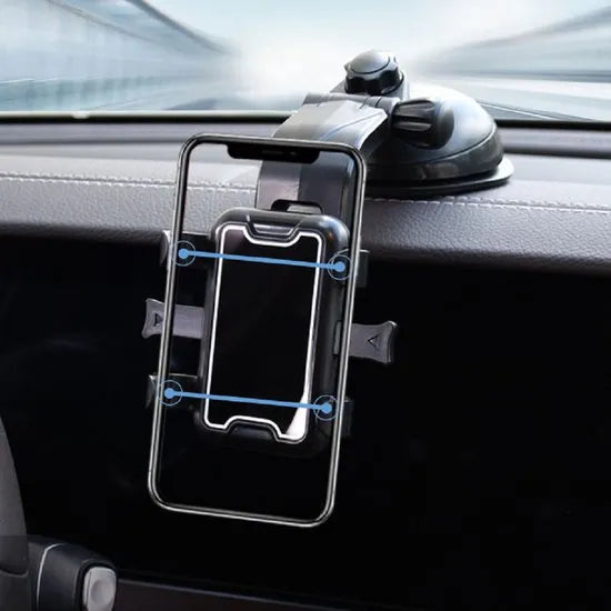 Telefoonhouder auto – Dashboard Zuignap – Stevige Autohouder – Universeel voor Smartphone/GSM – Zwart-Ilumina Benelux