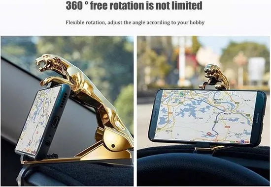 Telefoonhouder auto – Dashboardhouder – 360° draaibaar – Universeel – Luipaard design-Ilumina Benelux