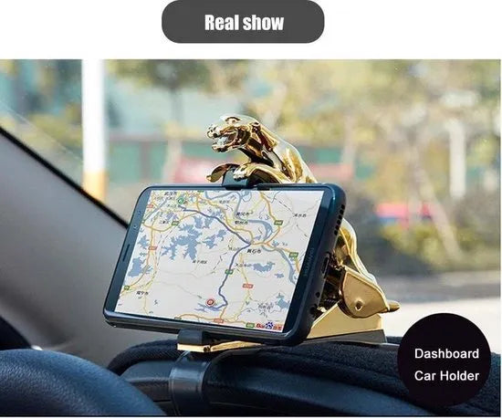 Telefoonhouder auto – Dashboardhouder – 360° draaibaar – Universeel – Luipaard design-Ilumina Benelux