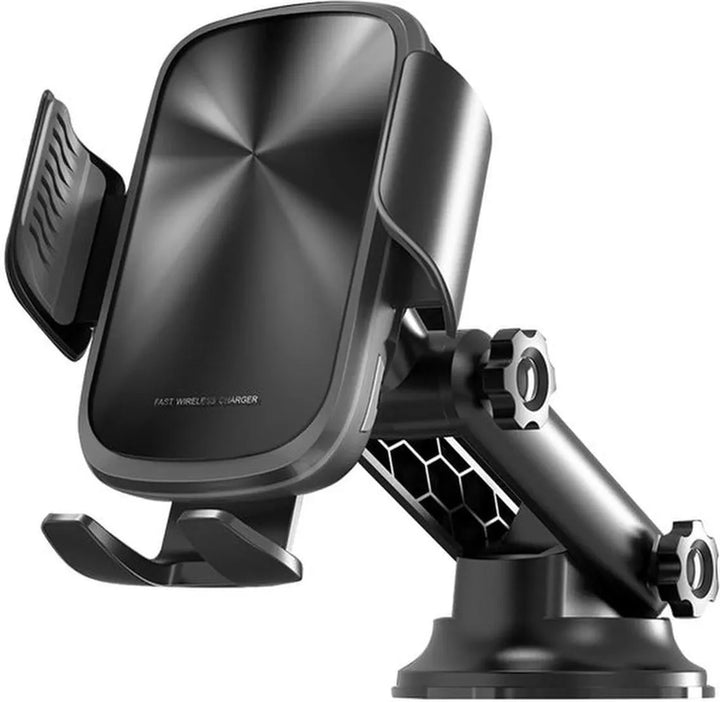 Telefoonhouder auto – Dashboard/Ventilatierooster/Voorruit – 15W Draadloze Oplader – Zuignap & Klem – Zwart-Ilumina Benelux
