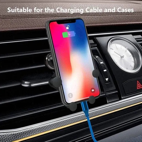 Telefoonhouder auto – Extra sterk ventilatierooster – Universeel – Stevige klem – Zwart-Telefoonhouders-Ilumina Benelux