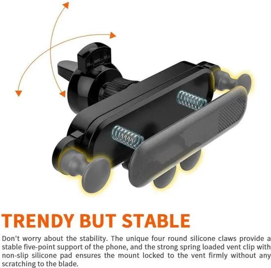 Telefoonhouder auto – Extra sterk ventilatierooster – Universeel – Stevige klem – Zwart-Telefoonhouders-Ilumina Benelux