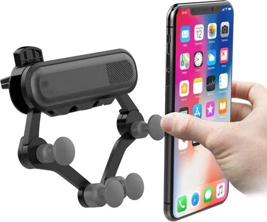 Telefoonhouder auto – Extra sterk ventilatierooster – Universeel – Stevige klem – Zwart-Telefoonhouders-Ilumina Benelux