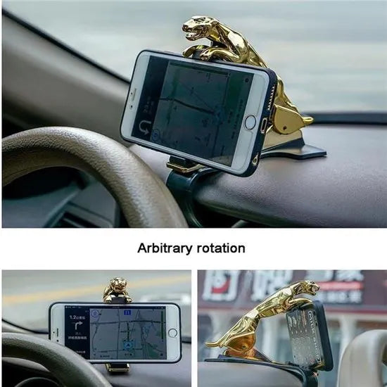 Telefoonhouder auto – Luipaard Vorm – Dashboard Achter Stuur – Universeel – Zwart-Ilumina Benelux