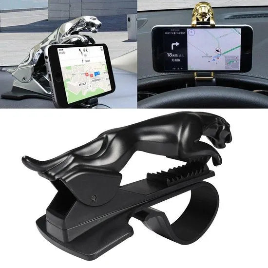 Telefoonhouder auto – Luipaard Vorm – Dashboard Achter Stuur – Universeel – Zwart-Ilumina Benelux