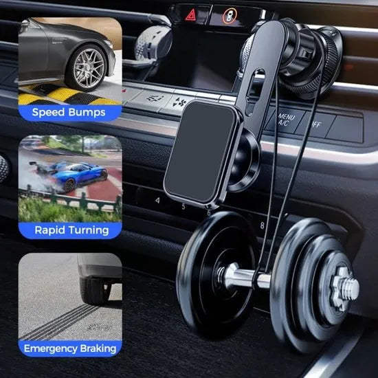 Telefoonhouder auto – Magneet Ventilatierooster – Verstelbaar GSM Mount – Sterke Magneet – Zilver-Telefoonhouders-Ilumina Benelux