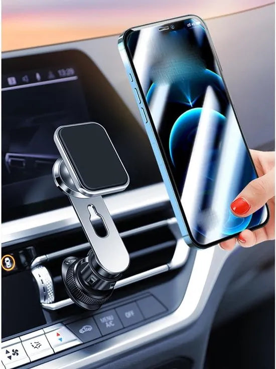 Telefoonhouder auto – Magneet Ventilatierooster – Verstelbaar GSM Mount – Sterke Magneet – Zilver-Telefoonhouders-Ilumina Benelux