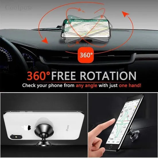 Telefoonhouder auto – Magnetisch Dashboard Autohouder – Universeel voor Smartphones – Sterke Magneet – Zwart-Ilumina Benelux