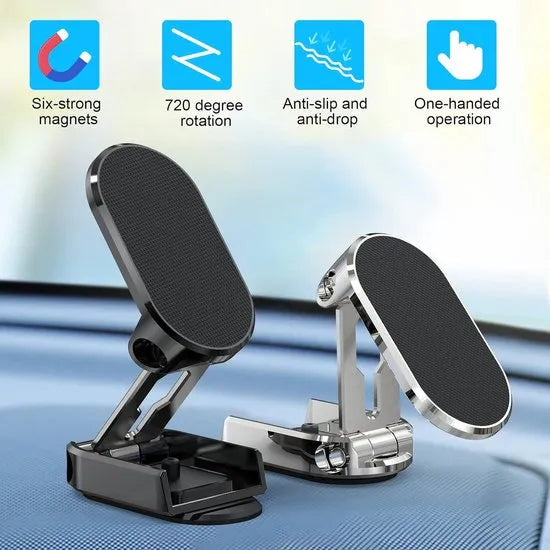 Telefoonhouder auto – Magnetisch Dashboardhouder – Sterke Magneet – Universele Autohouder – Zwart-Ilumina Benelux